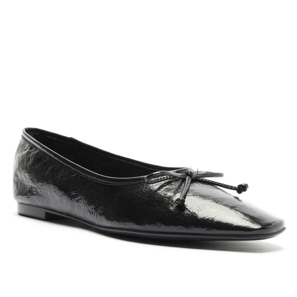 Schutz Arissa Soft Ballet Flats Black Patent Size 8.5 NWOT